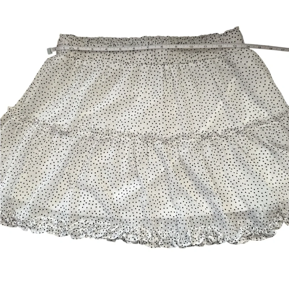 Trixxi‎ White and Black Polka Dot Mini Skirt